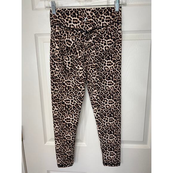 Zyia Active Leopard Scrunchy Brilliant High Rise Legging Medium 6 8 Gym Workout - Picture 4 of 9